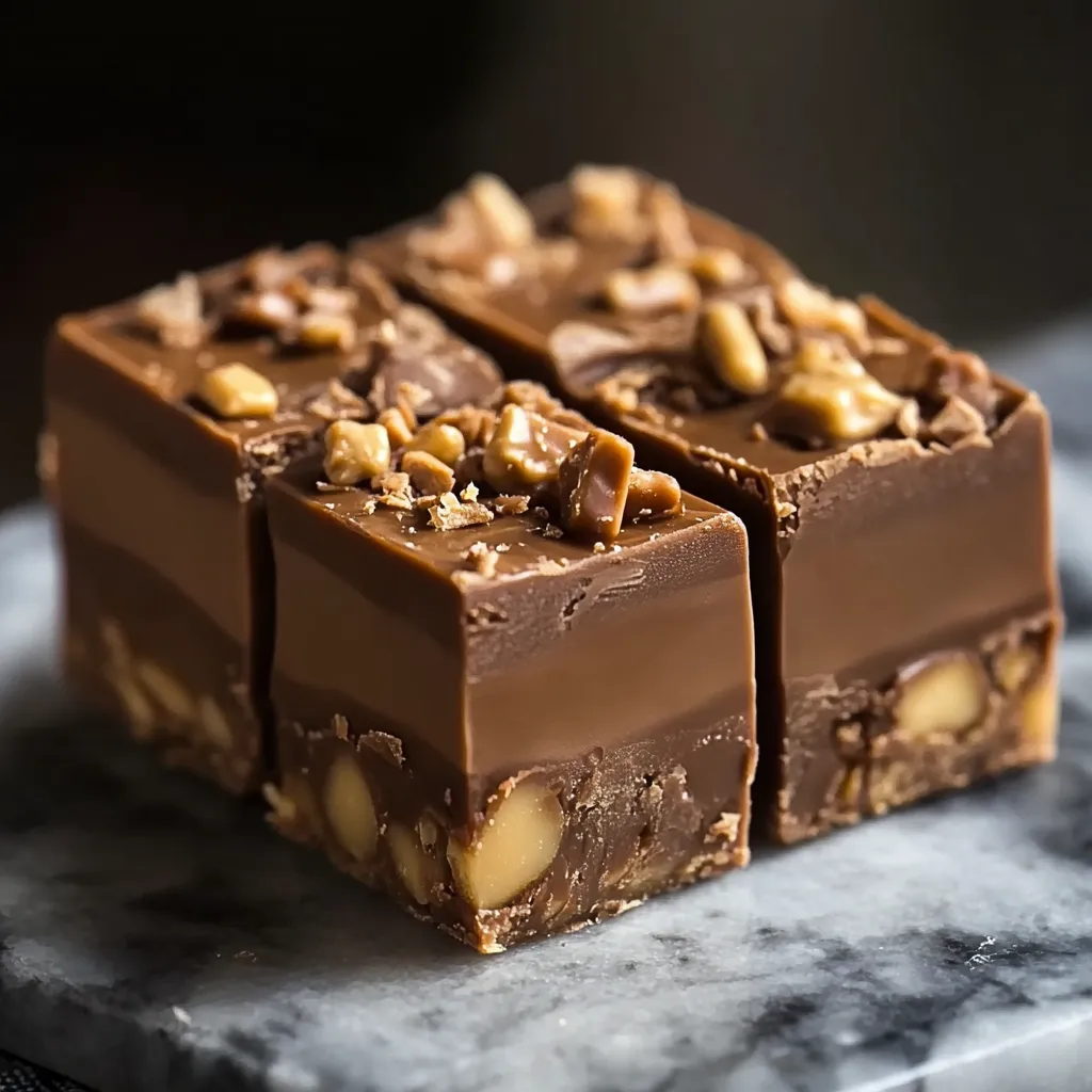 Un carré de chocolat avec des noix sur le dessus.