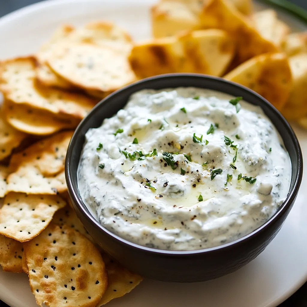 Un bol de trempette avec des chips.