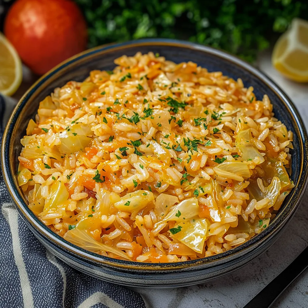 Bol de riz avec légumes et herbes.