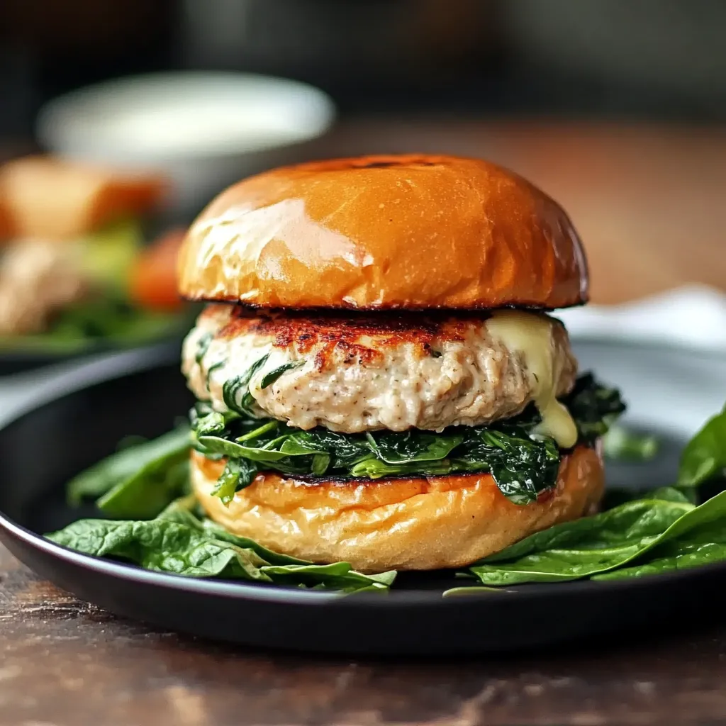 Un burger au fromage et aux herbes sur une assiette.