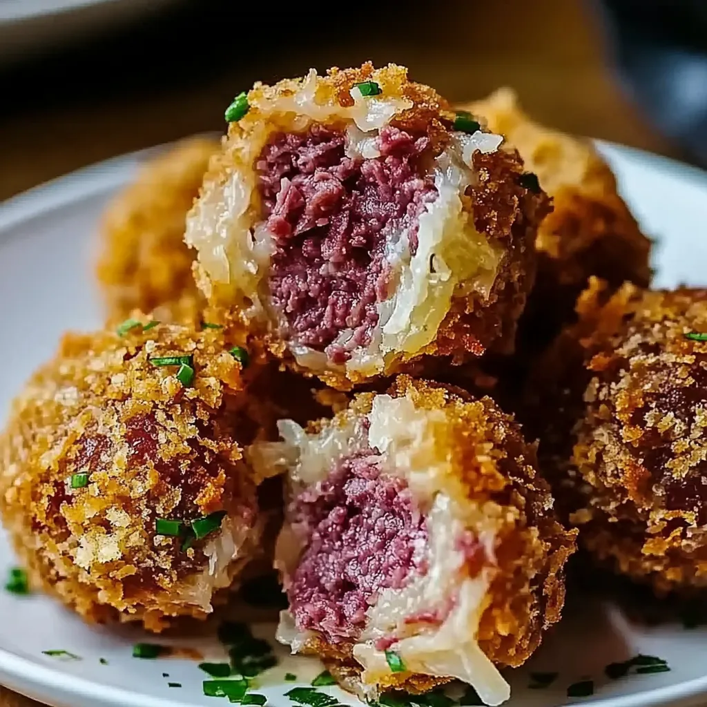 Une assiette garnie de bouchées au centre rouge.