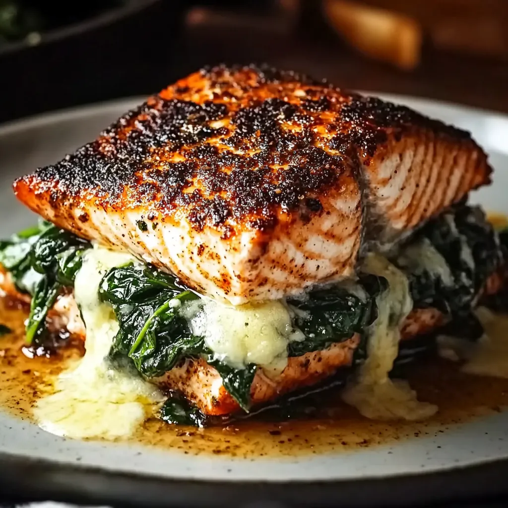 Une assiette de poisson surmontée de verdure.