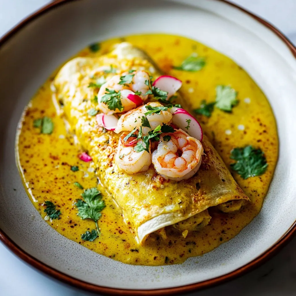 Une assiette de crevettes et d’ananas.