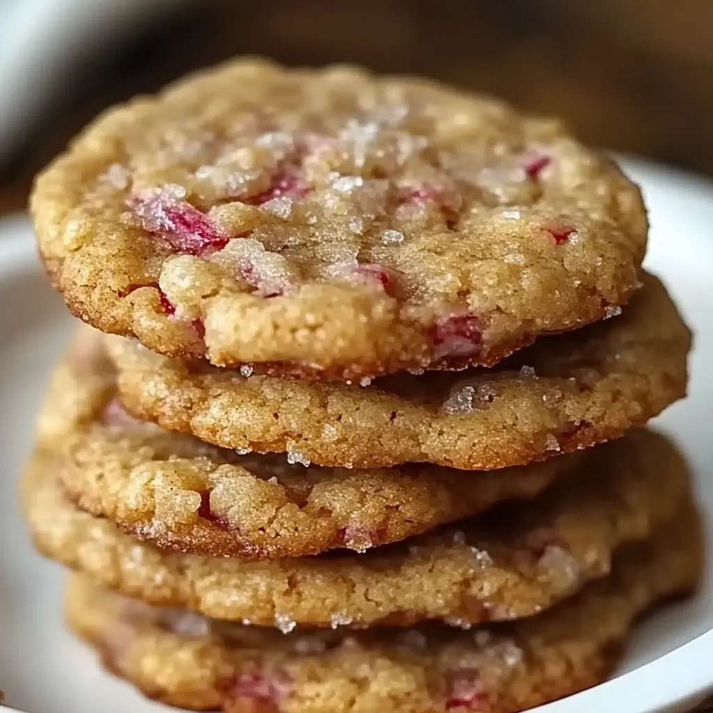 Un tas de cookies surmontés de confiture rouge.