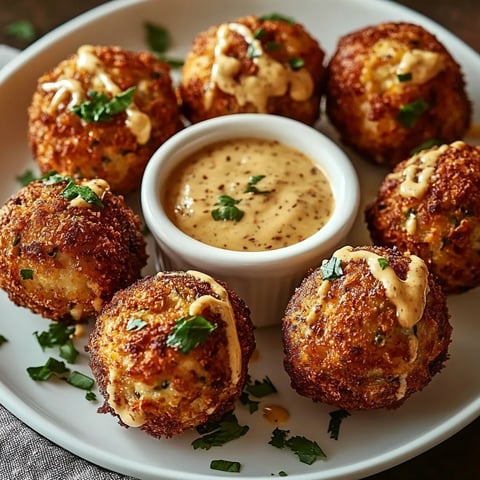 Un plat avec des bouchées et une sauce.