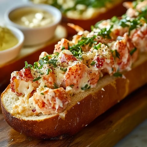 Un sandwich au homard et crabe dans un pain.