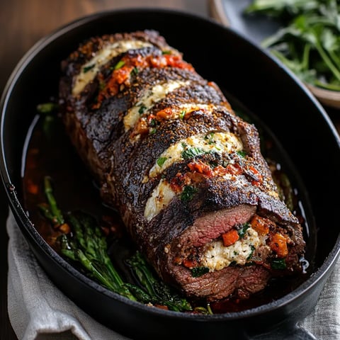 A delicious roast beef dinner with vegetables.