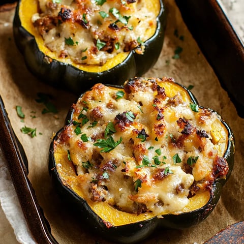 Two sliced zucchini with cheese and herbs.