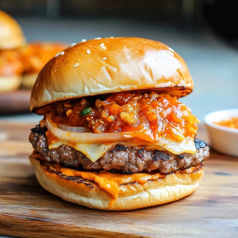 A hamburger with a lot of toppings.
