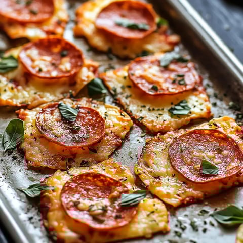 A pan of pepperoni and cheese appetizers.