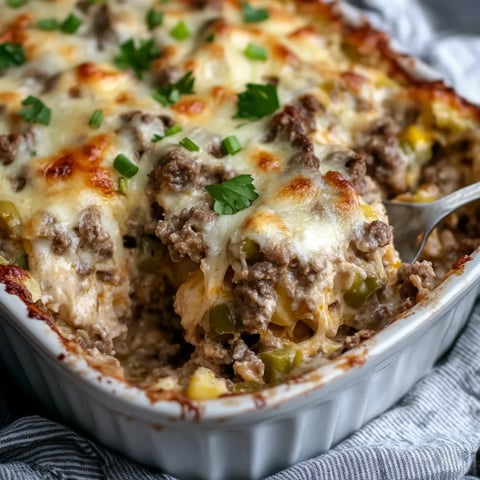 A white bowl with a casserole in it.