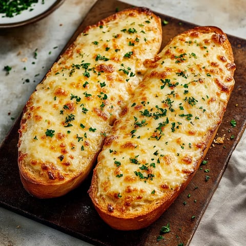 Deux tranches de pain avec du fromage fondu dessus.