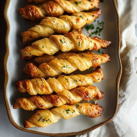 Une assiette de gressins avec du persil dessus.