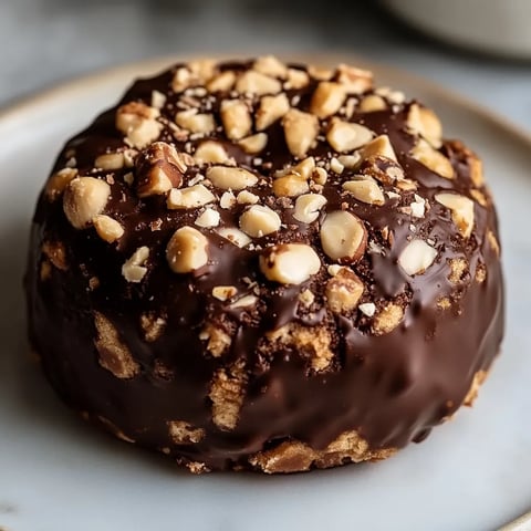 Un cookie chocolat avec des noisettes dessus.