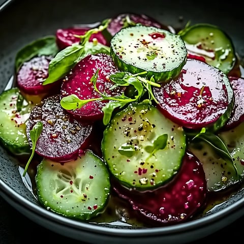 Un bol de légumes frais avec concombres et radis.