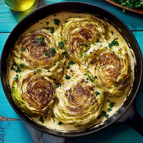 Poêlée de chou gratiné avec du fromage fondu.