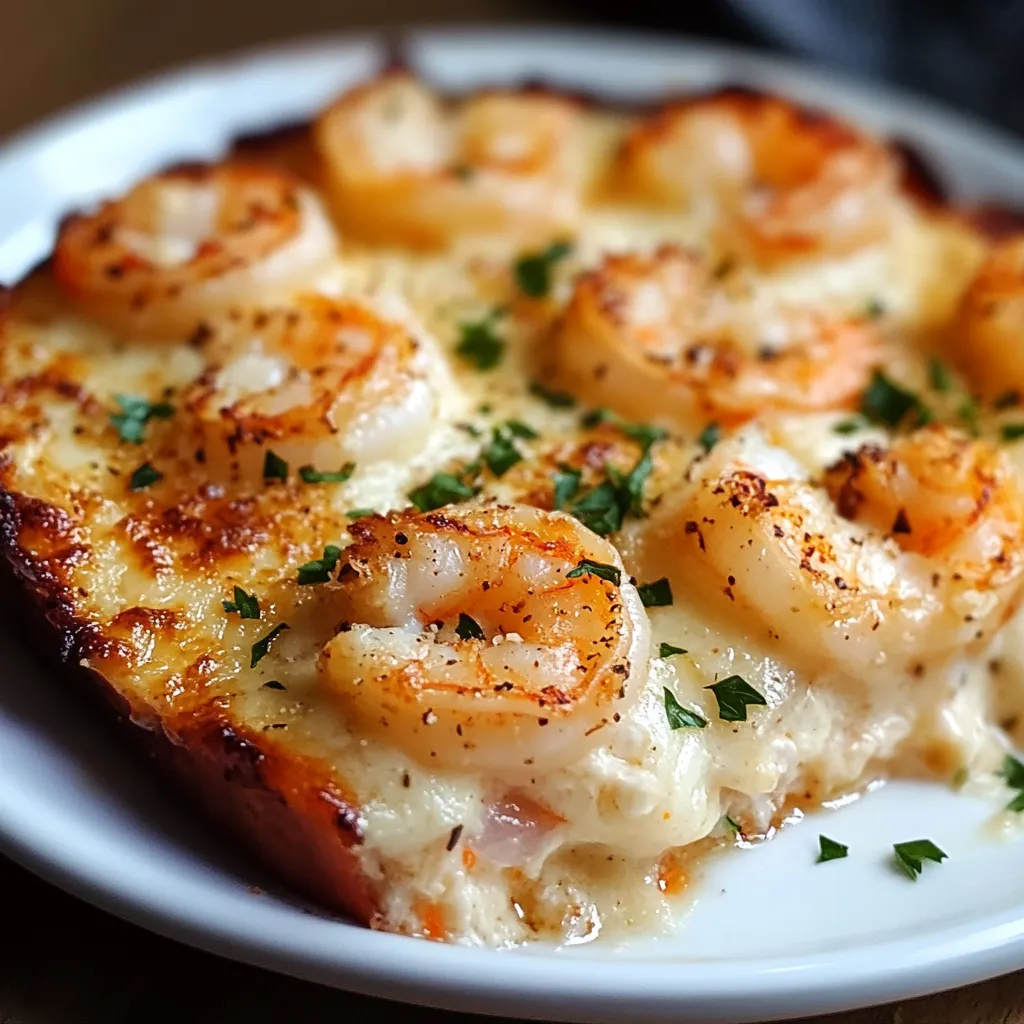 Délicieux Gratin de Crevettes à l'Ail