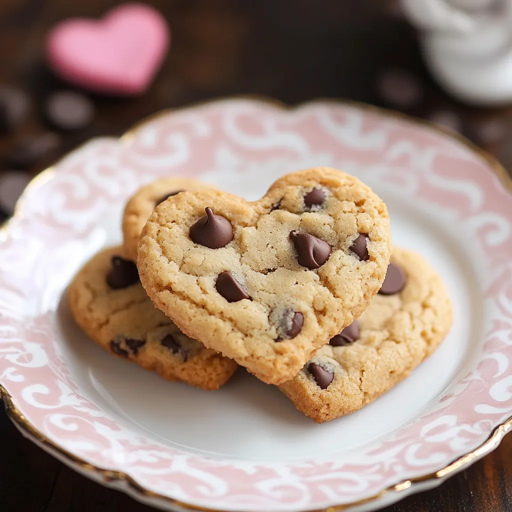 barres aux pépites de chocolat en forme de coeur faciles