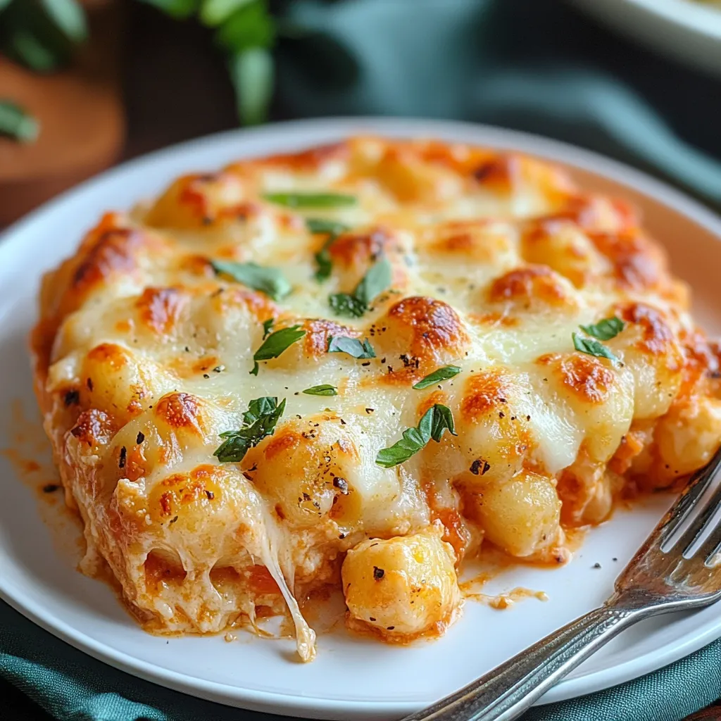 Casserole de Gnocchi Gratinés au Fromage