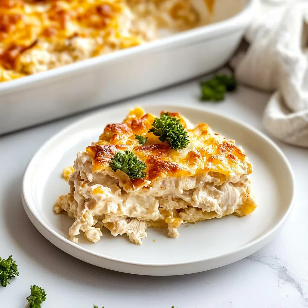 Délicieuse Casserole de Poulet Faible en Glucides