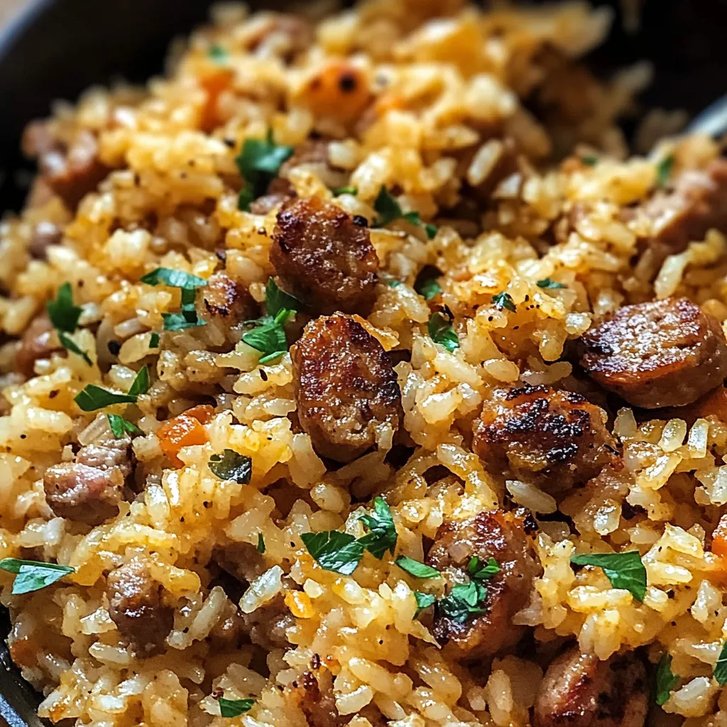 Poêlée de Saucisse et Riz à la Provençale