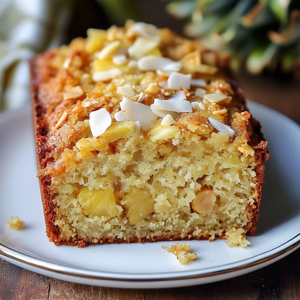 Délicieux Pain à la Banane Tropical avec Ananas, Noix de Coco et Noix de Macadamia