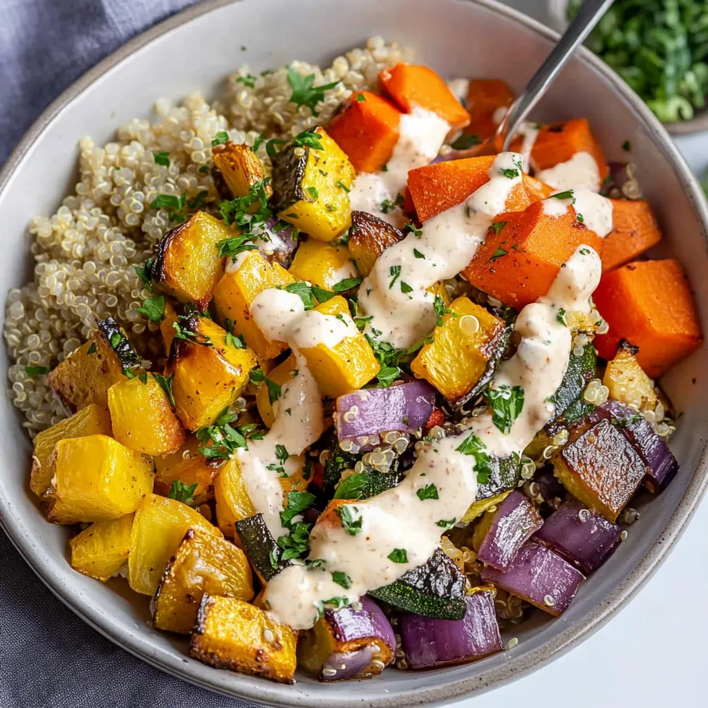 Bol de Quinoa aux Légumes Rôtis