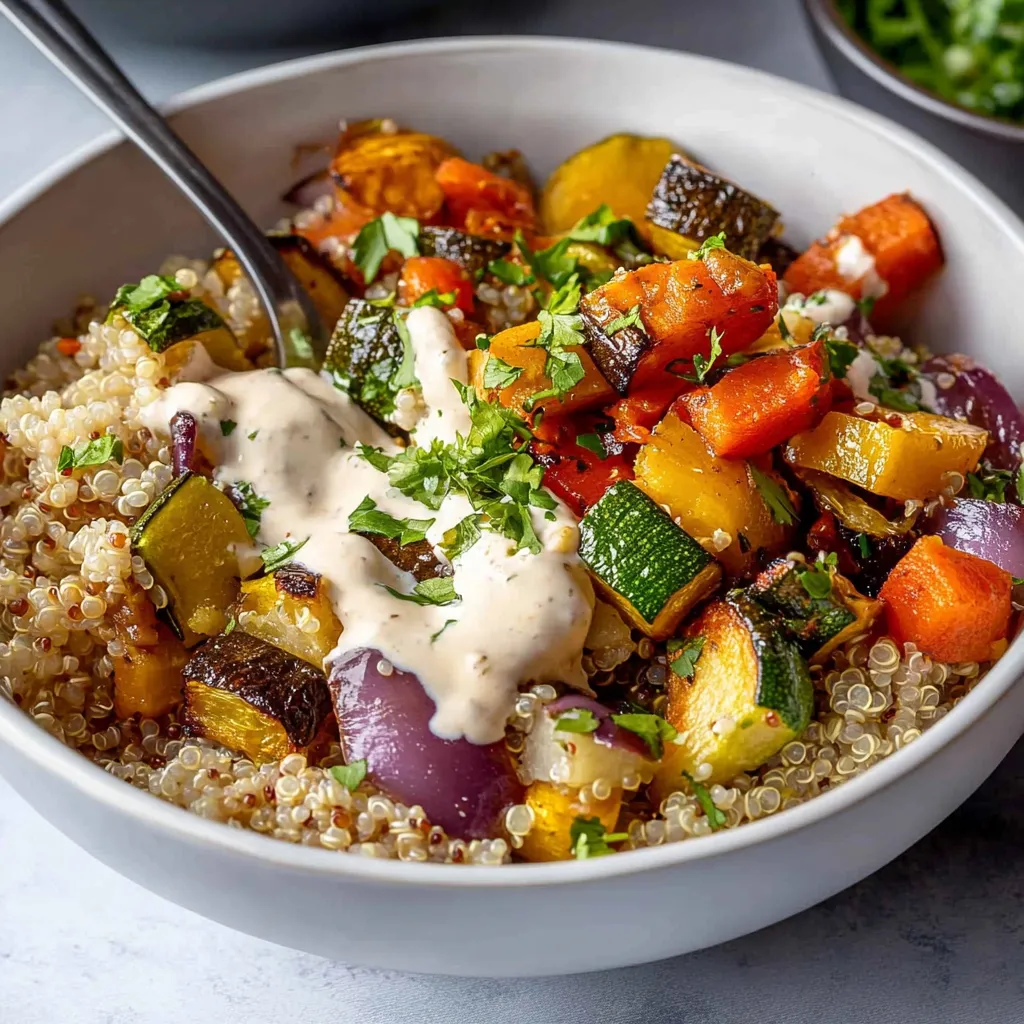 Bol Healthy de Quinoa aux Légumes Rôtis