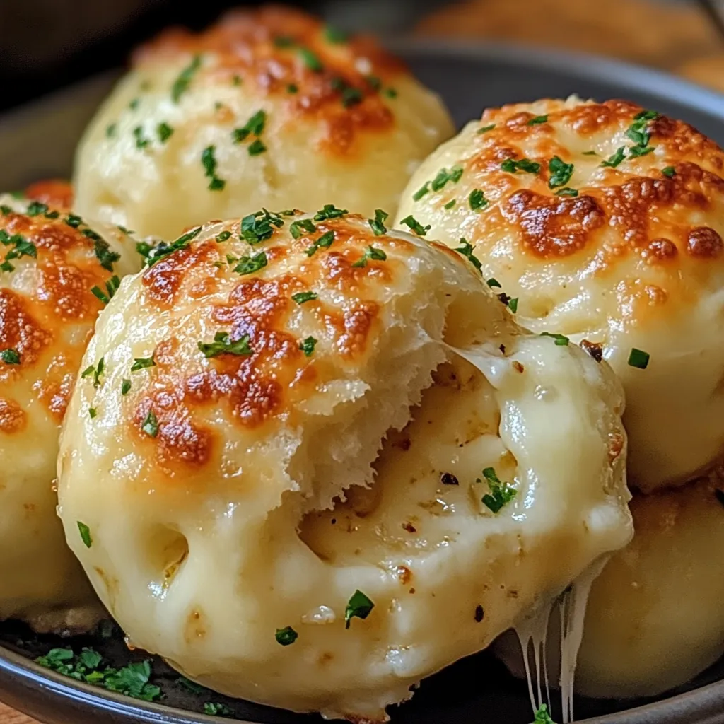 Délicieux pains bombes ail et fromage