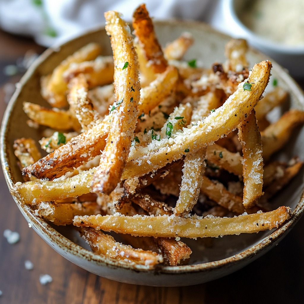 Frites à l'Ail et au Comté à la Friteuse Sans Huile