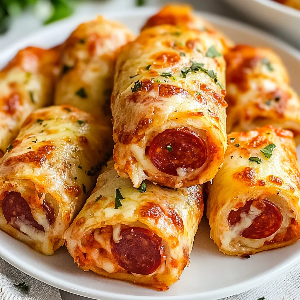 Délicieux Rouleaux de Pizza Sans Glucides