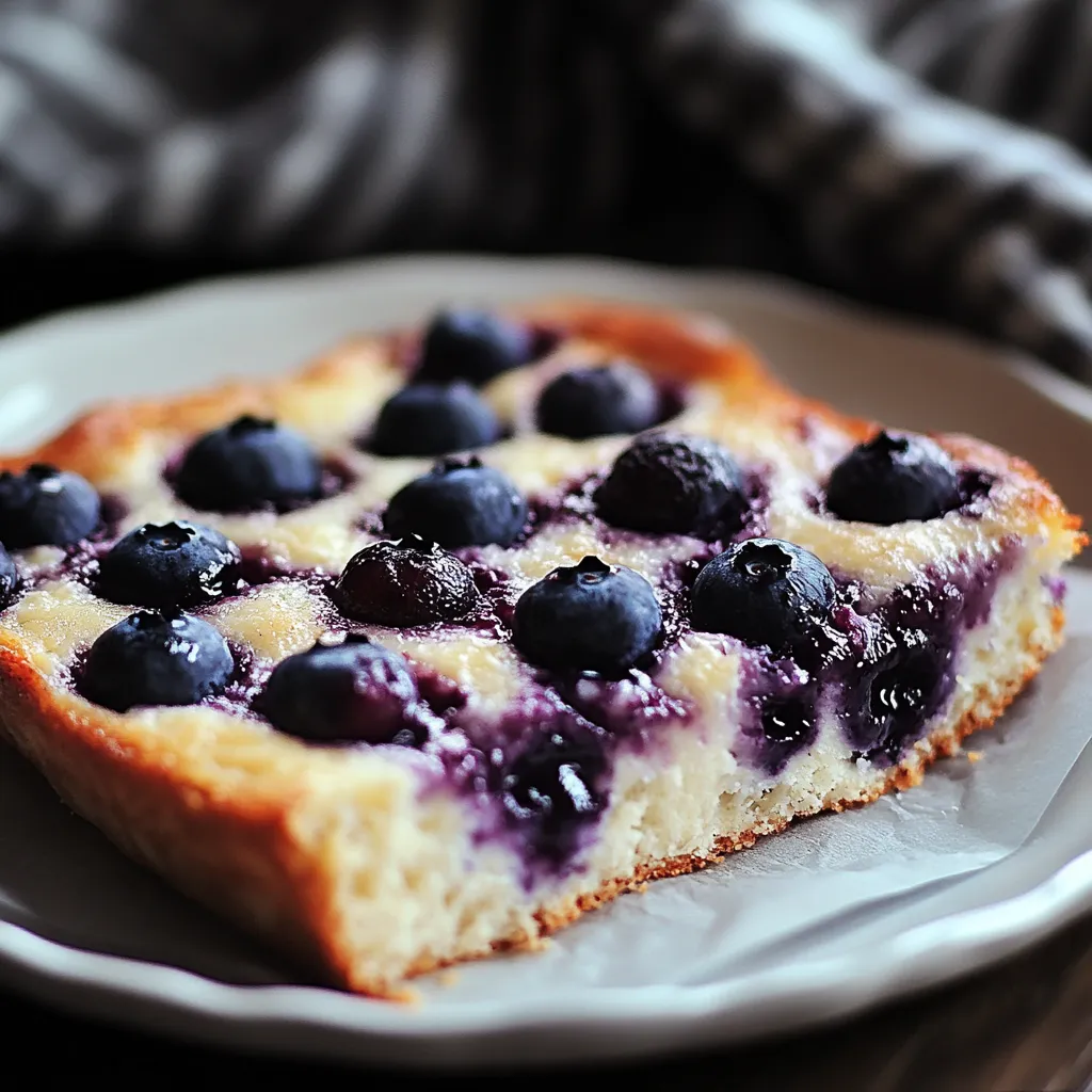 Délicieux Gâteau Petit-Déjeuner aux Myrtilles et Fromage Blanc