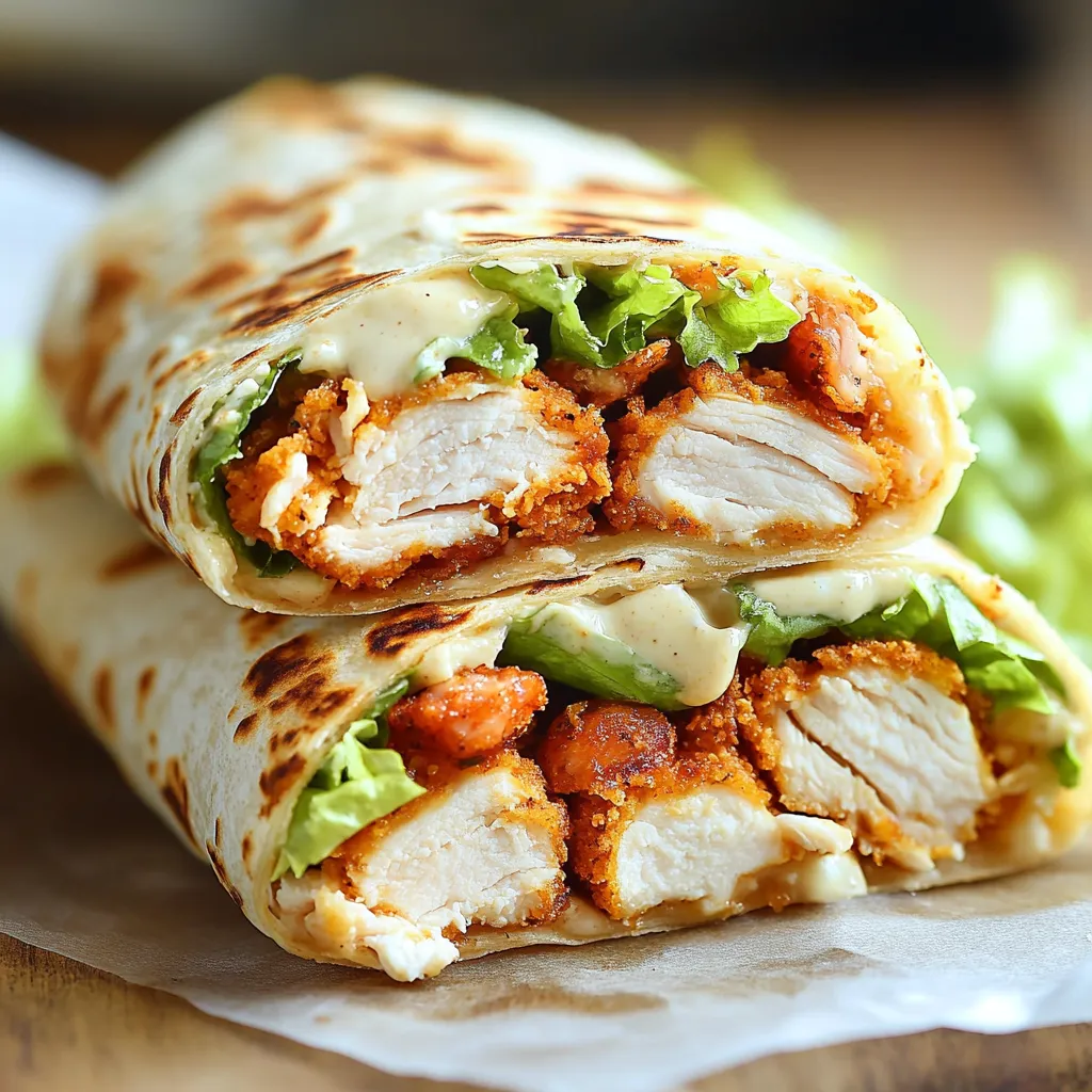 Snack wraps au poulet croustillant