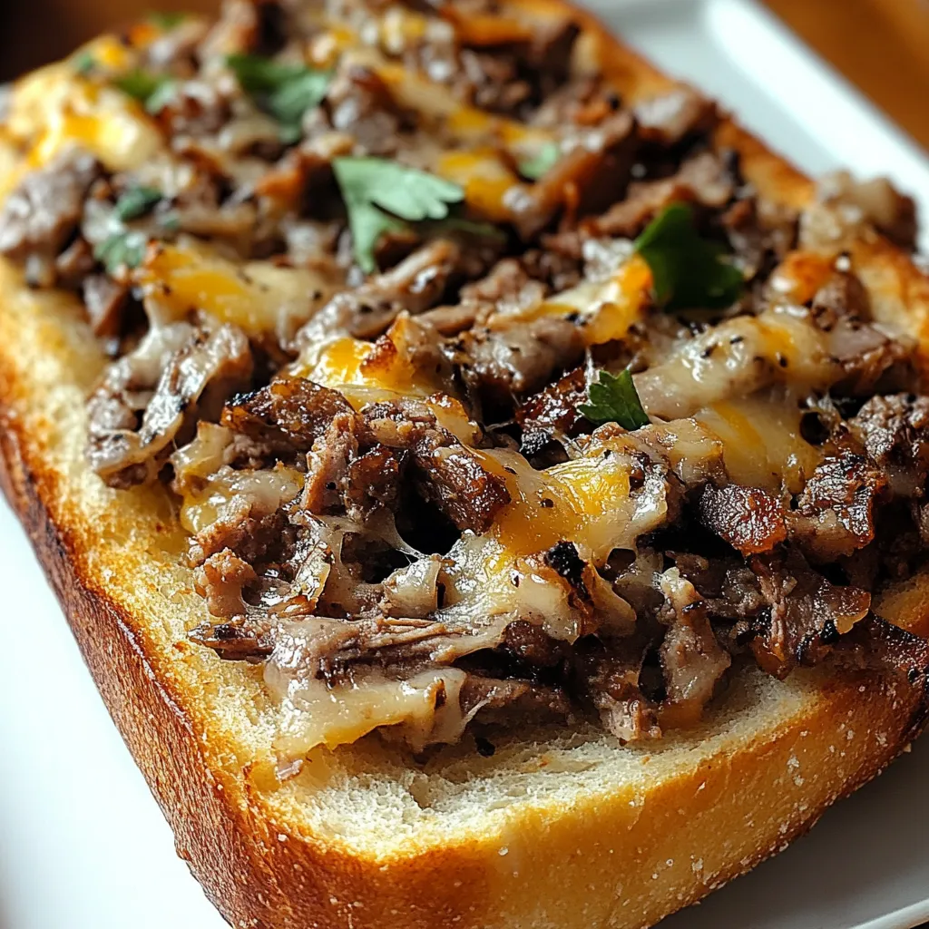 Baguette Garnie au Steak et Fromage Fondu