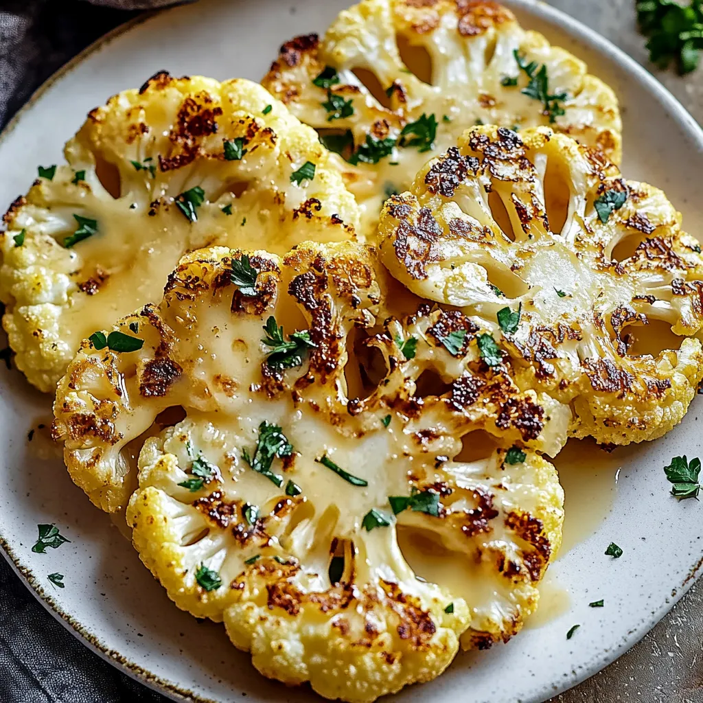 Steaks de Chou-fleur Gratinés Faciles