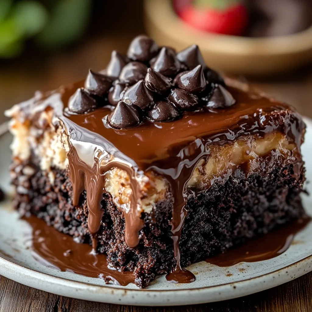 Gâteau Forêt-Noire façon Poke Cake