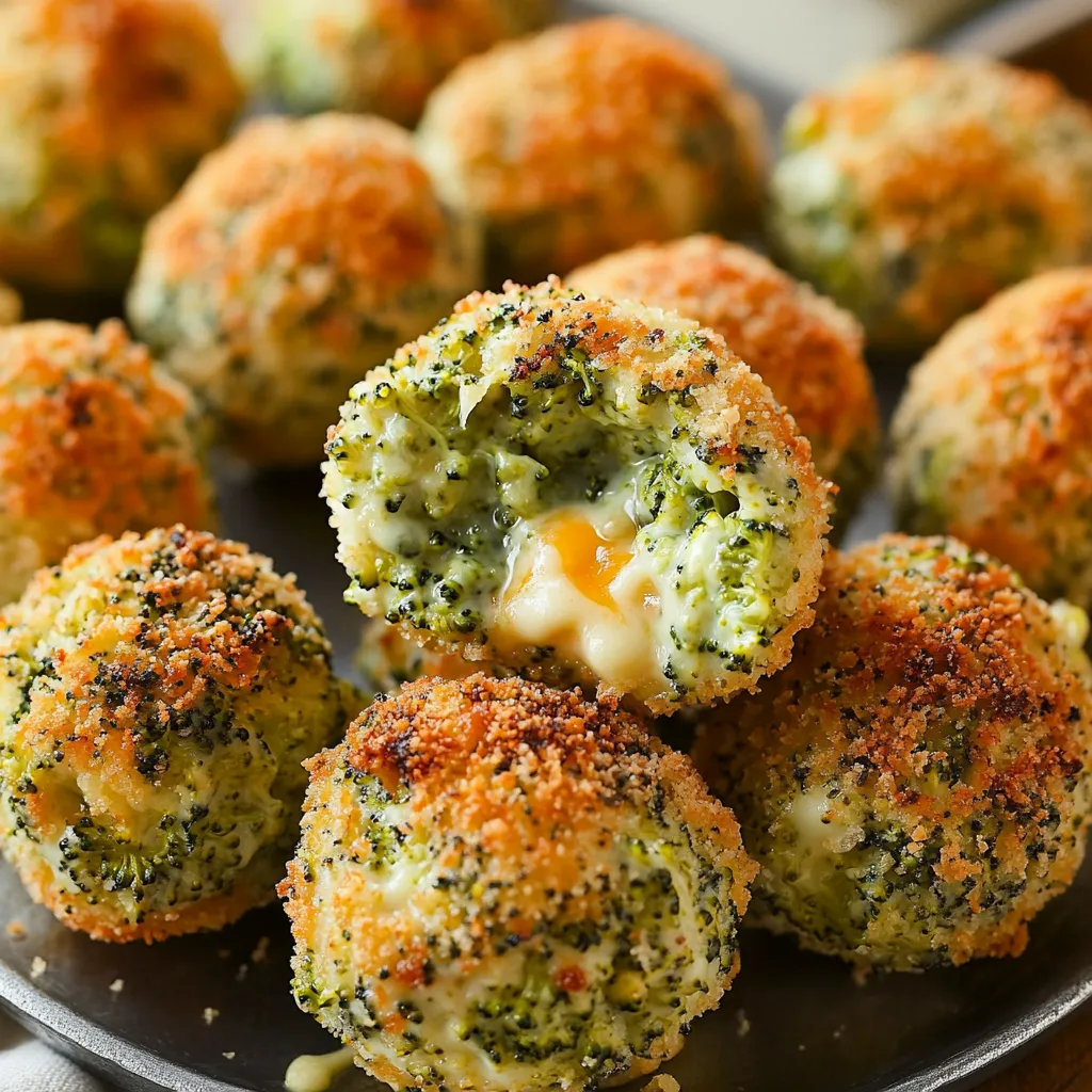 Boulettes de brocoli et fromage au four