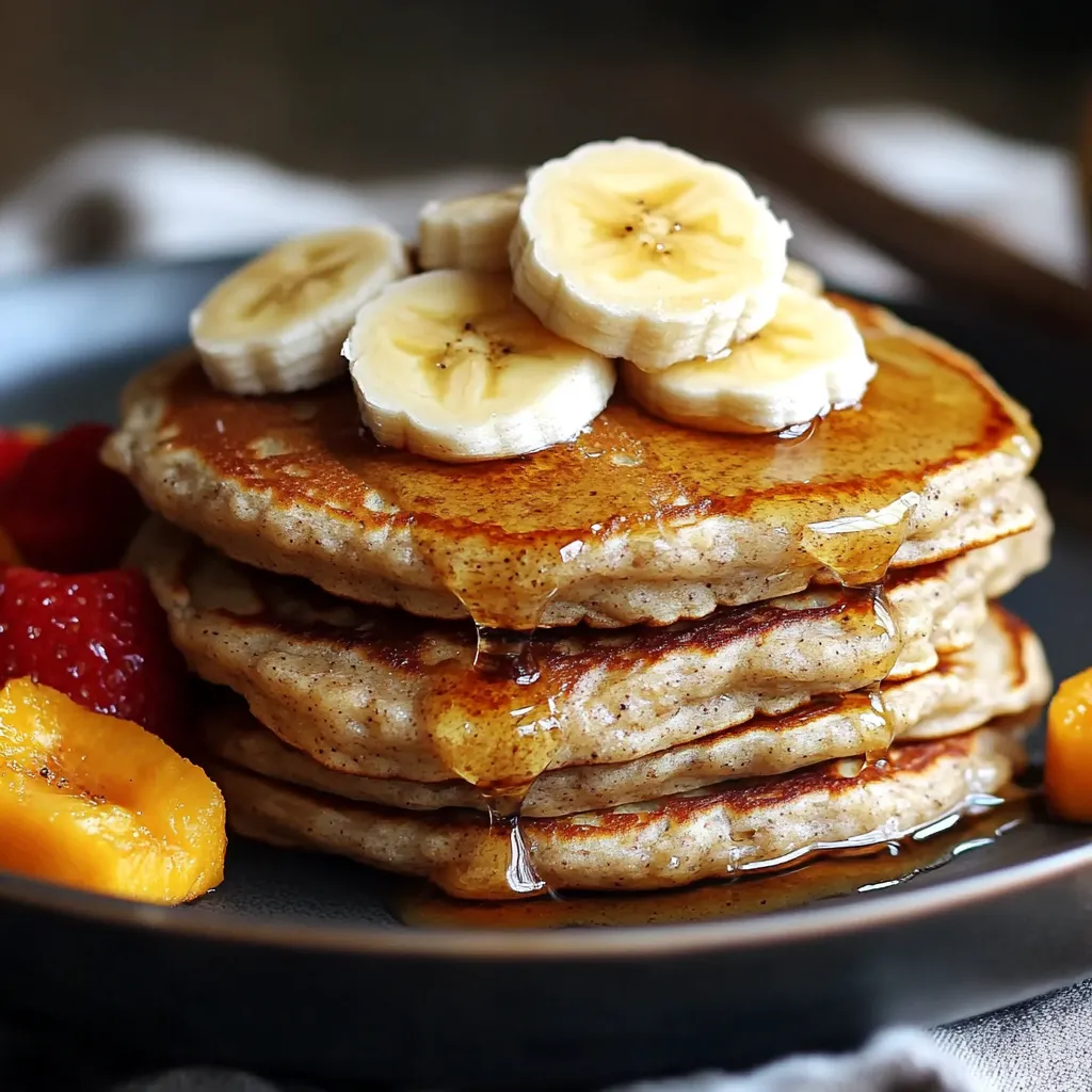 Pancakes Faciles à la Banane et Flocons d'Avoine