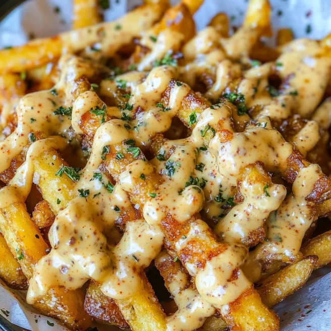 Recette Revisitee Frites Maison au Fromage et Sauce