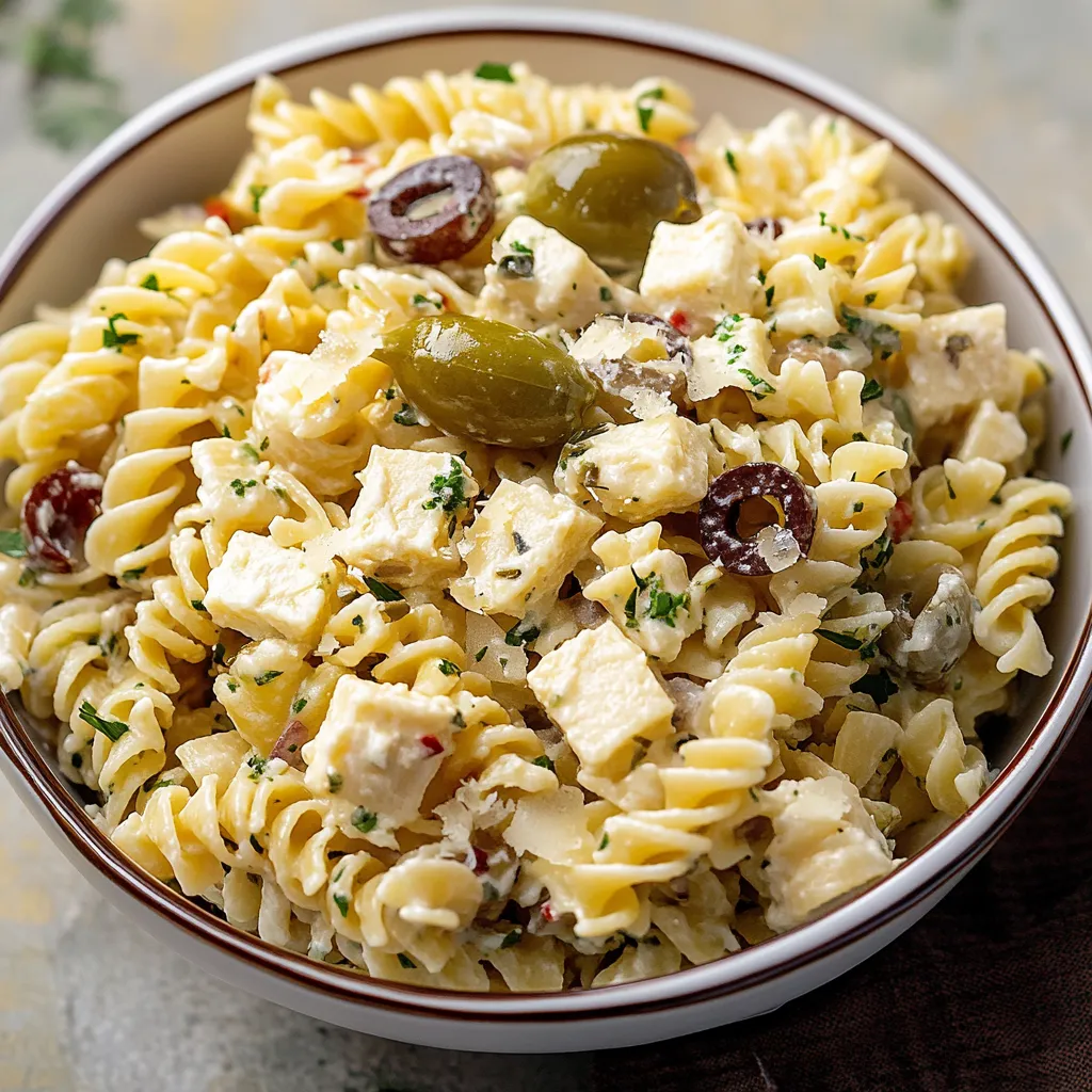 Dirty Martini Pasta Salad