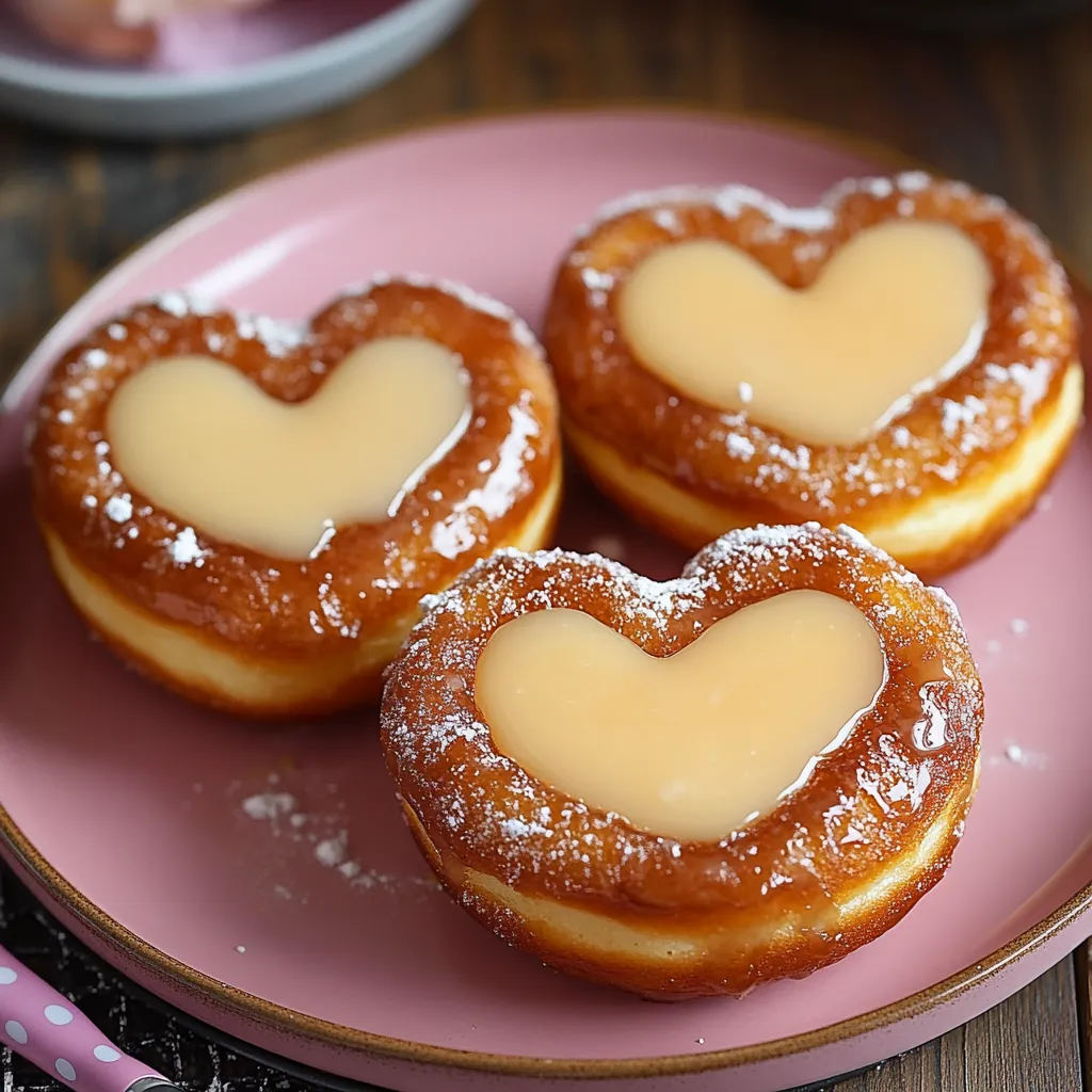 Délicieux Beignets Cœurs Façon Crème Brûlée