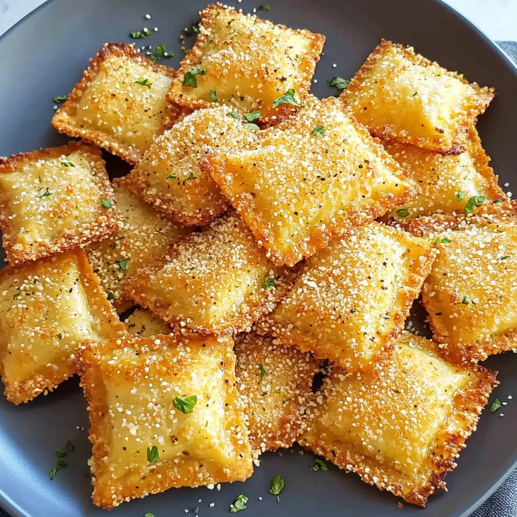 Raviolis gratinés dans une friteuse à air ou au four