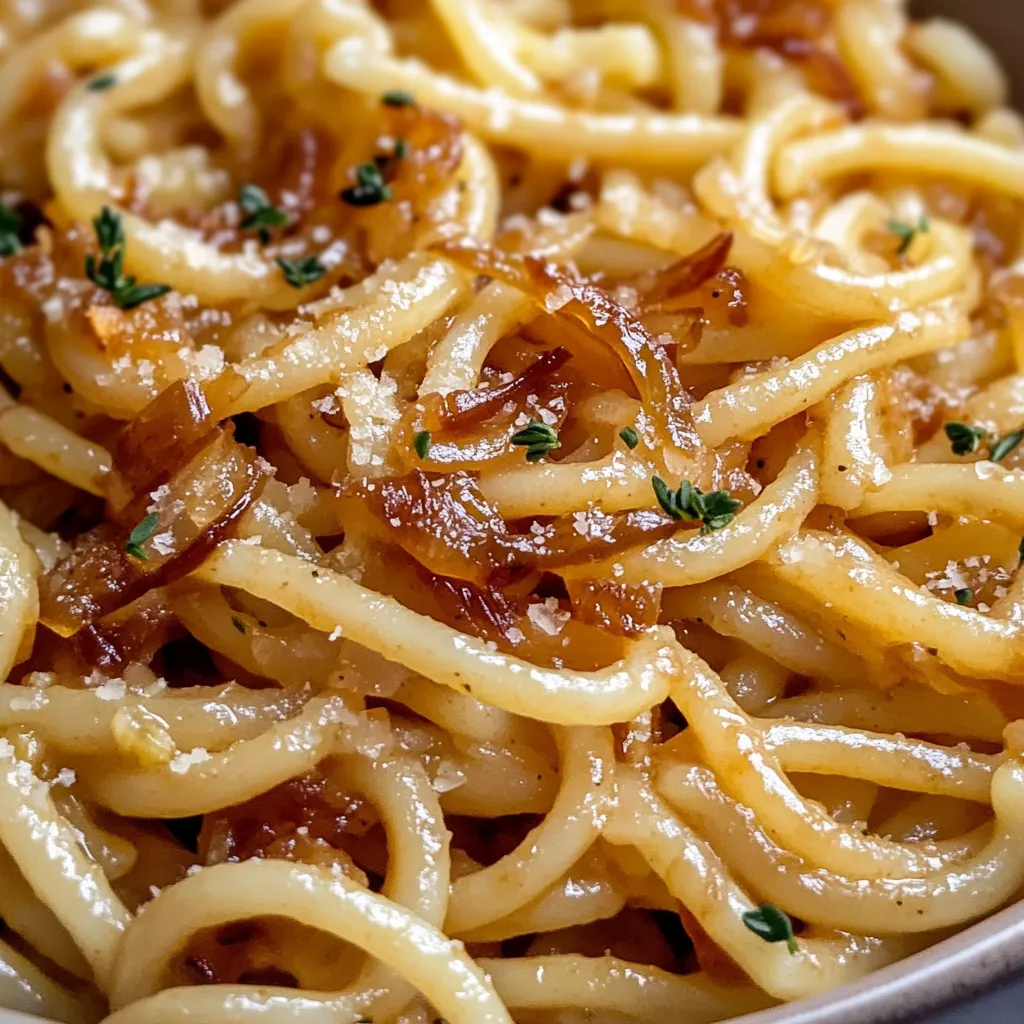 Pâtes aux Oignons Caramélisés Faciles