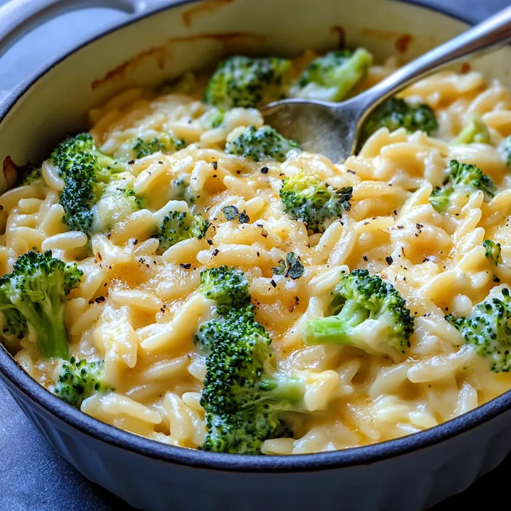 Brocoli Fromage Orzo Crémeux Tout-en-Un