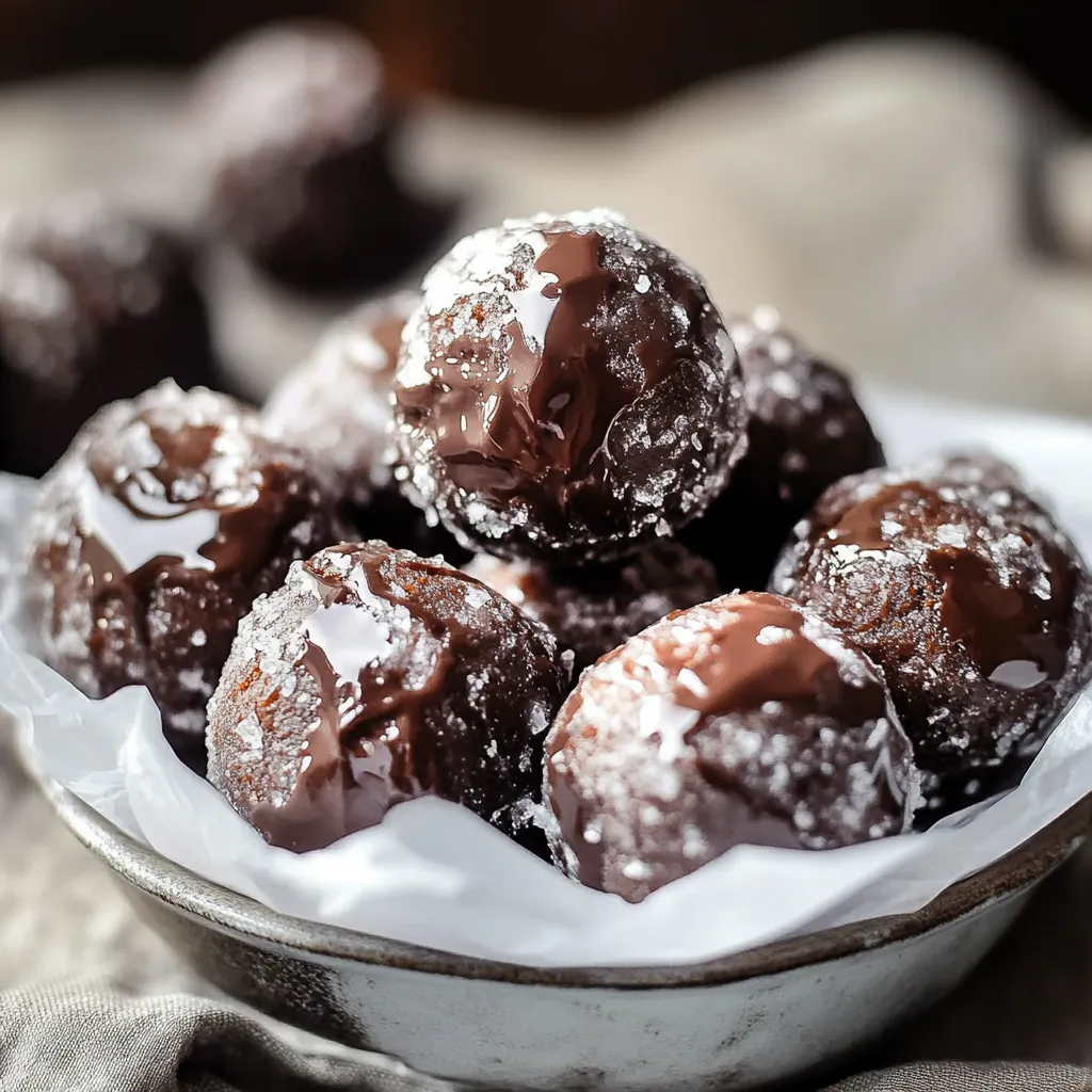 Mini Beignets au Chocolat Glacés