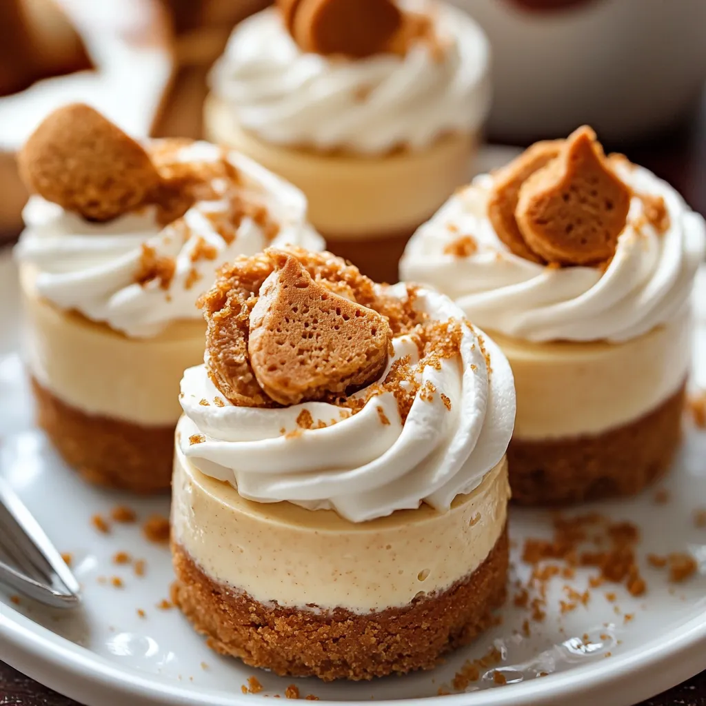 Petits Cheesecakes No-Bake Biscoff