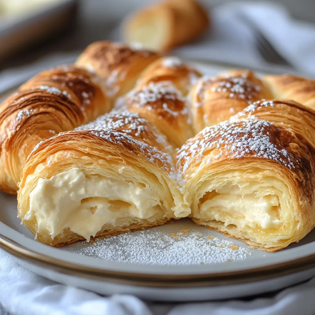 Délicieux Croissants Fourrés au Fromage