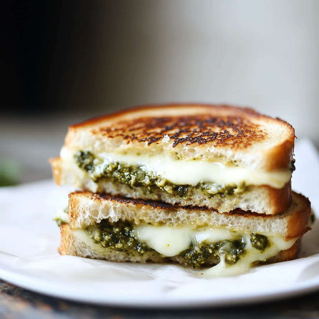 Délicieux Croque-Monsieur au Pesto et Mozzarella