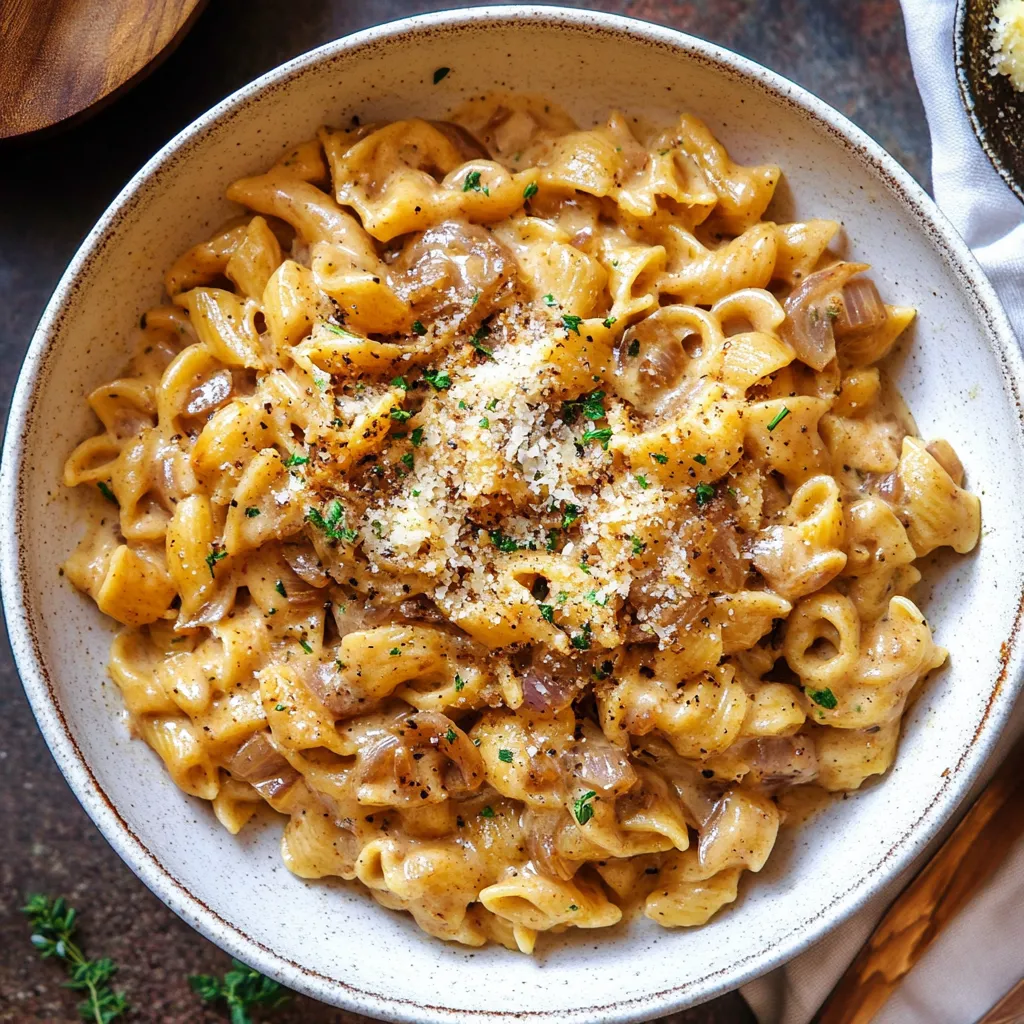 Délicieuses Pâtes à l'Oignon en Une Casserole