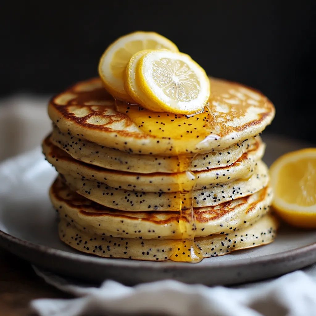 Pancakes Faciles au Citron et Graines de Pavot